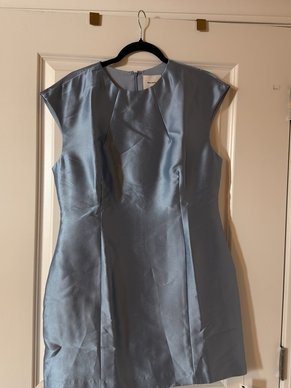 Reformation Light Blue Cap Sleeve Sheath Dress - Women